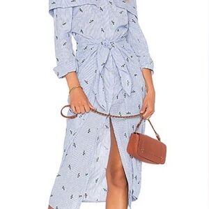 House of Harlow 1960 Light Blue floral Midi Dress